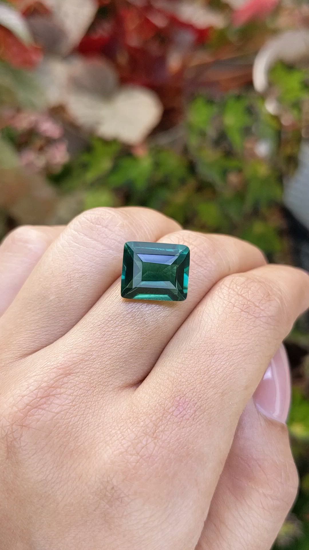 7.42 Ct. Bluish Green Prasiolite from Brazil Size Video