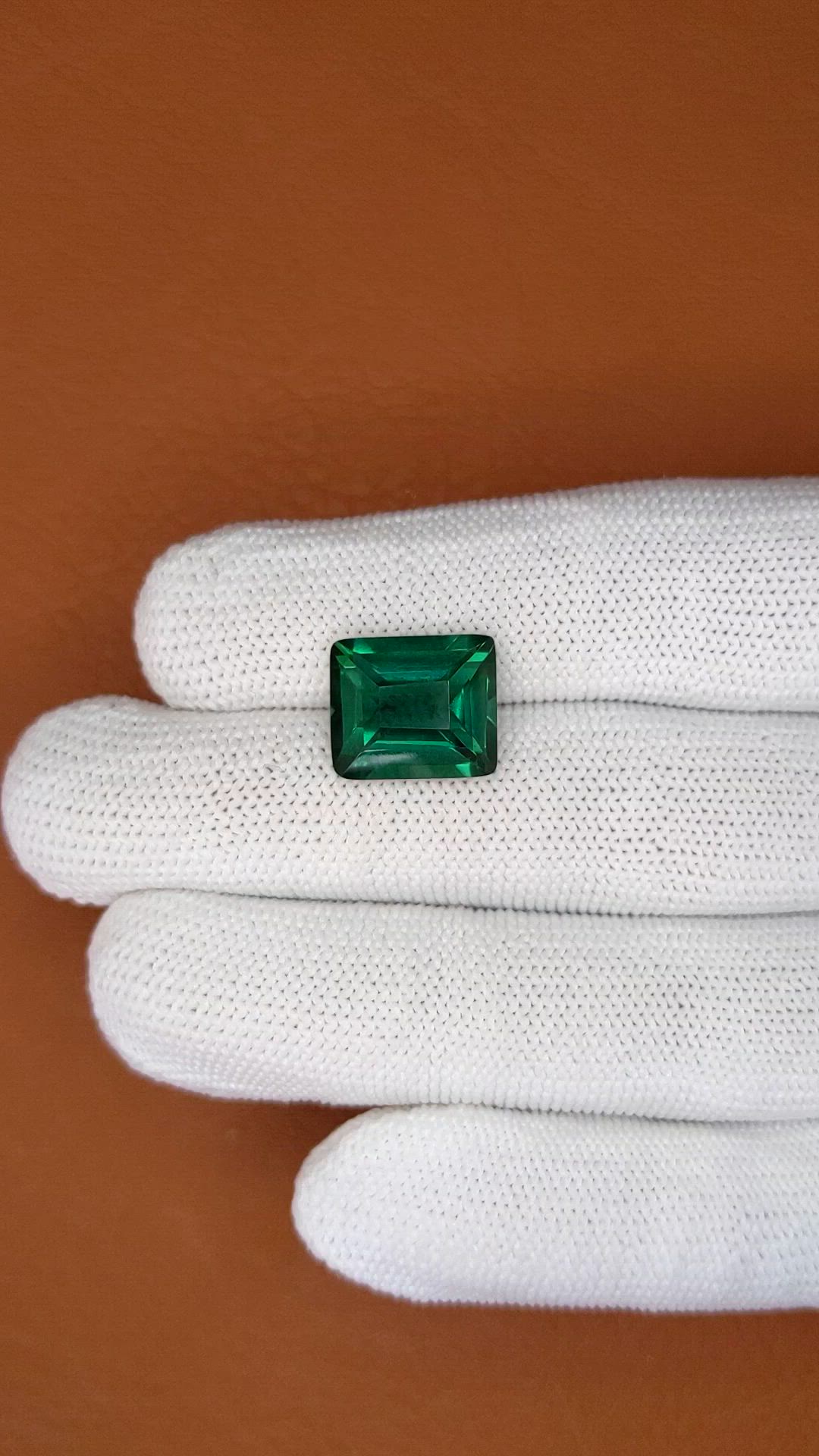 7.42 Ct. Bluish Green Prasiolite from Brazil Size Video