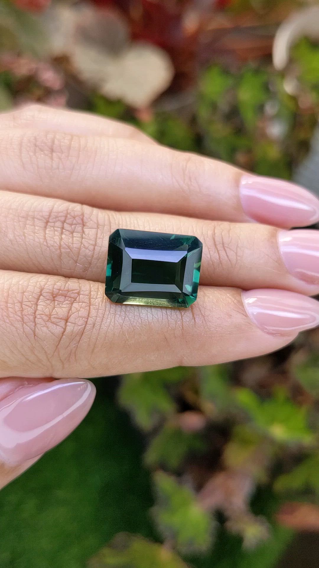 11.34 Ct. Bluish Green Prasiolite from Brazil Size Video