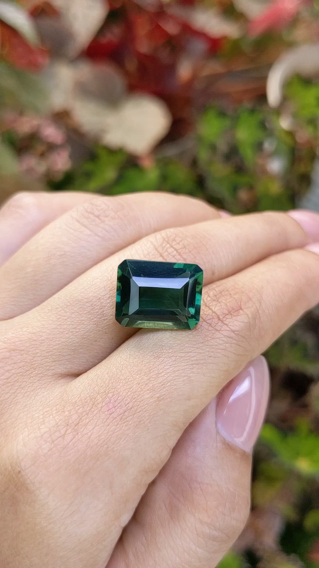 11.34 Ct. Bluish Green Prasiolite from Brazil Size Video