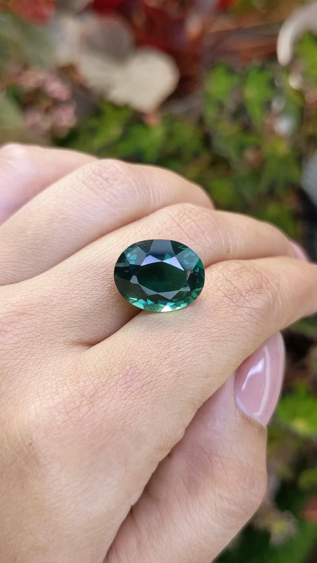 9.73 Ct. Bluish Green Prasiolite from Brazil Size Video