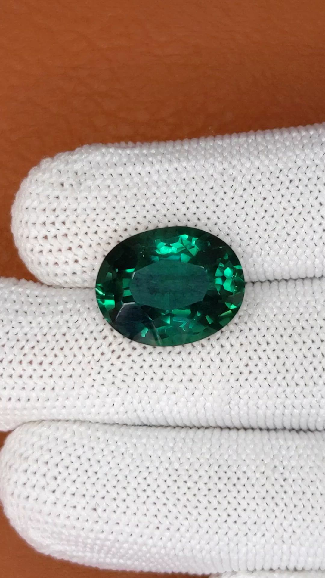 9.73 Ct. Bluish Green Prasiolite from Brazil Size Video