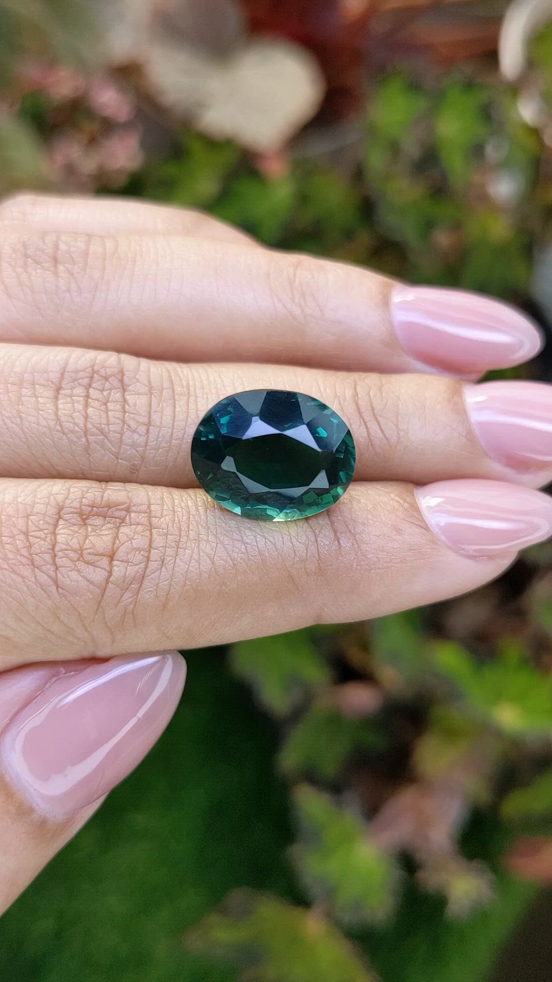 9.73 Ct. Bluish Green Prasiolite from Brazil Size Video