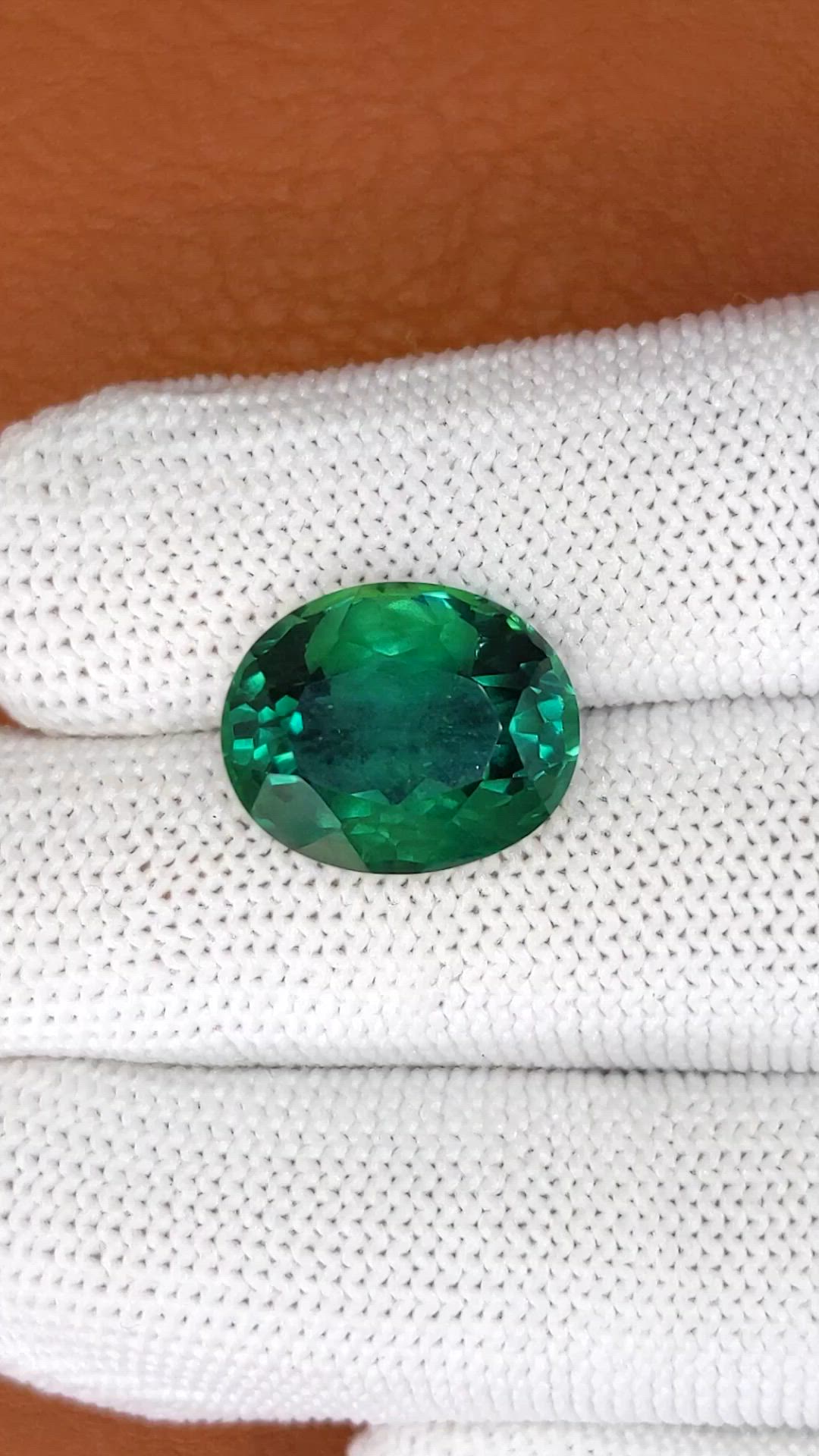 10.45 Ct. Bluish Green Prasiolite from Brazil Size Video