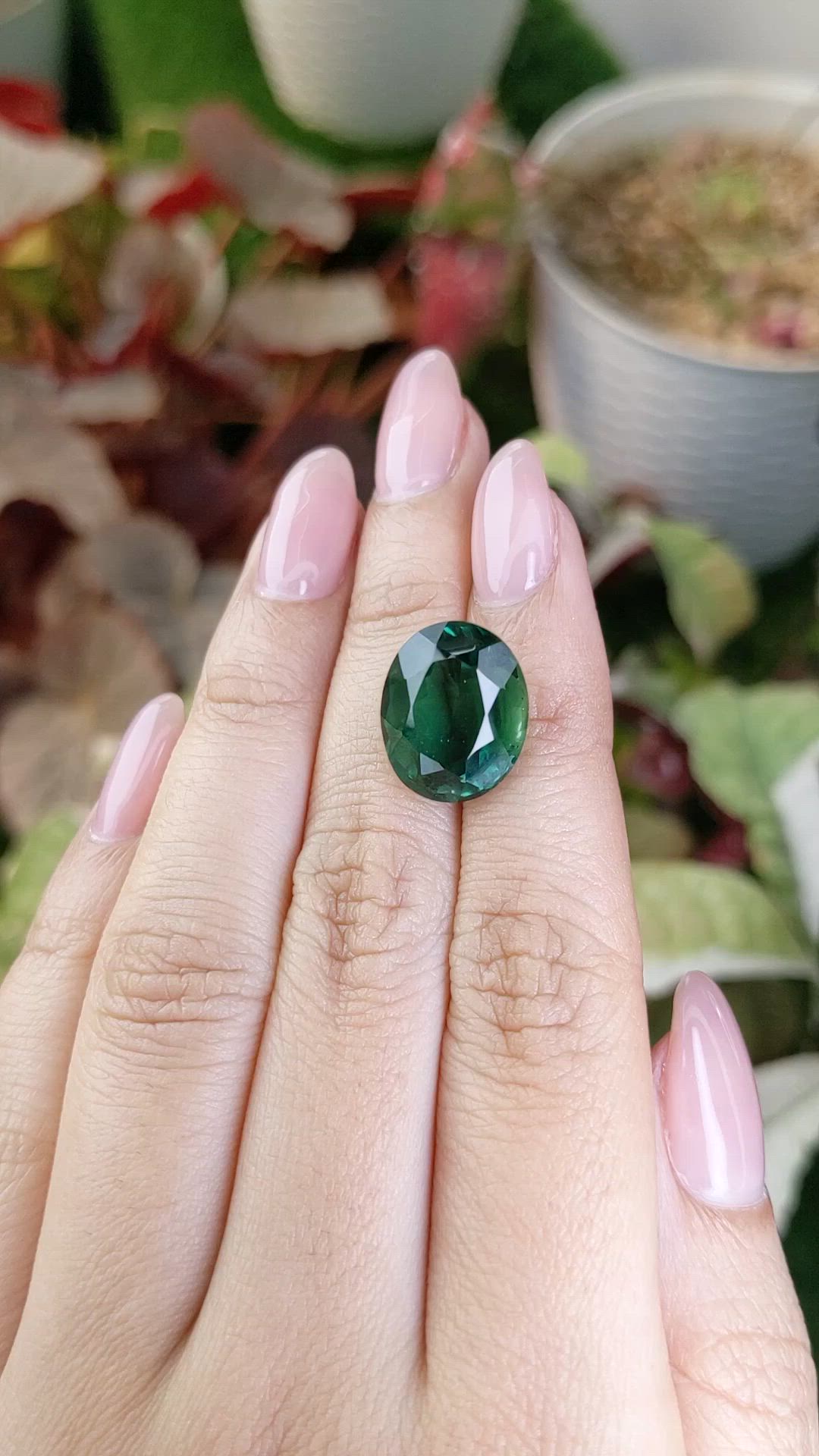 10.45 Ct. Bluish Green Prasiolite from Brazil Size Video