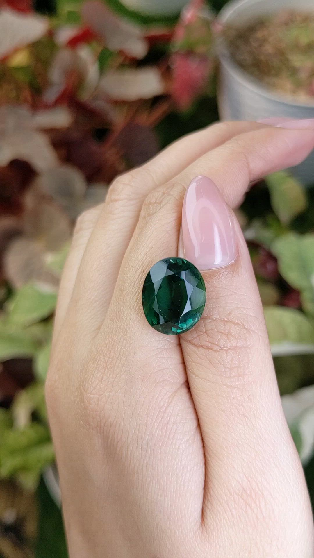 10.45 Ct. Bluish Green Prasiolite from Brazil Size Video