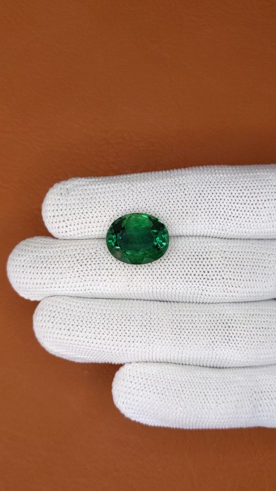 10.45 Ct. Bluish Green Prasiolite from Brazil Size Video