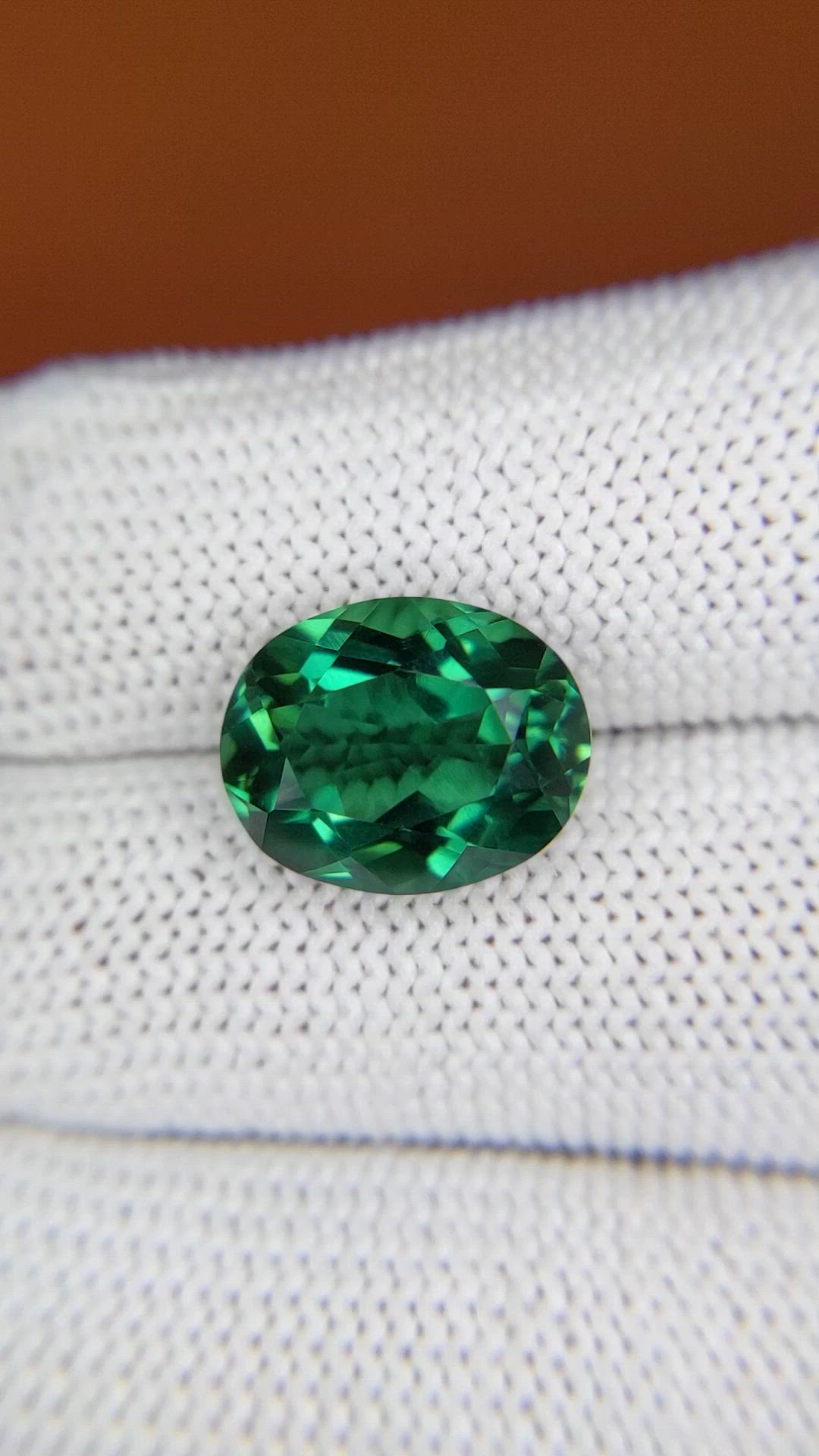6.48 Ct. Bluish Green Prasiolite from Brazil Size Video