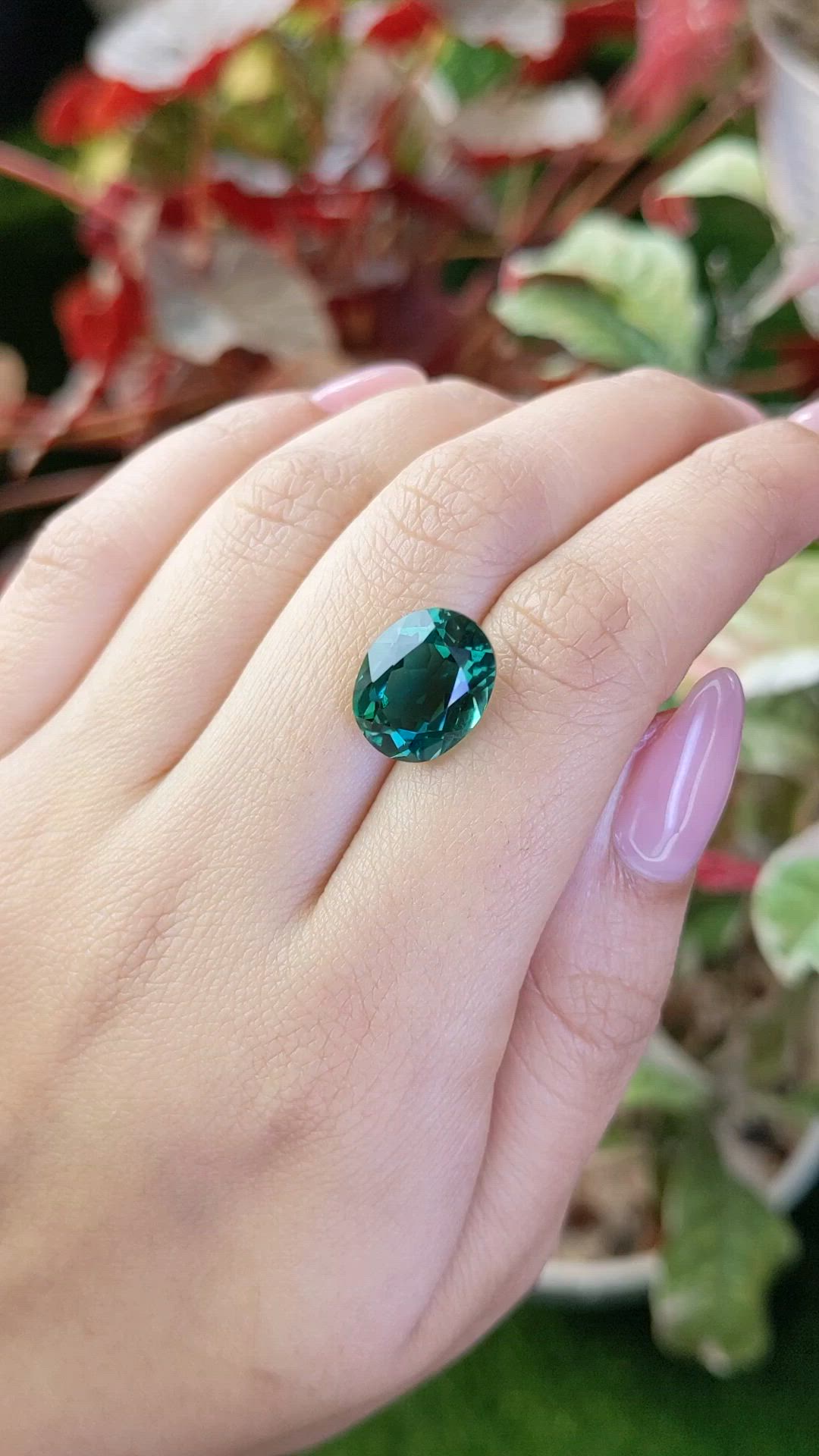 6.48 Ct. Bluish Green Prasiolite from Brazil Size Video