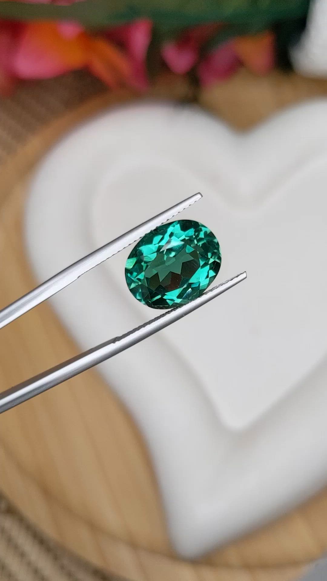 6.48 Ct. Bluish Green Prasiolite from Brazil Size Video