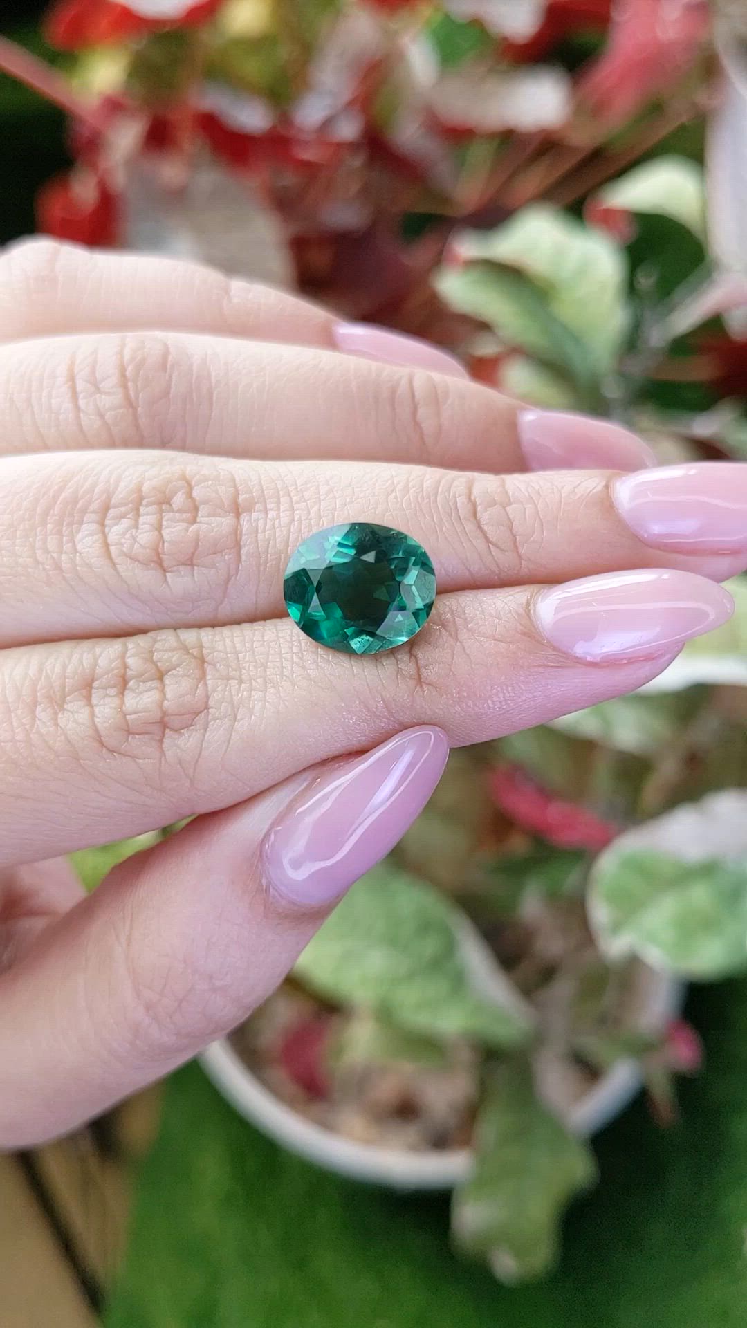 5.30 Ct. Bluish Green Prasiolite from Brazil Size Video