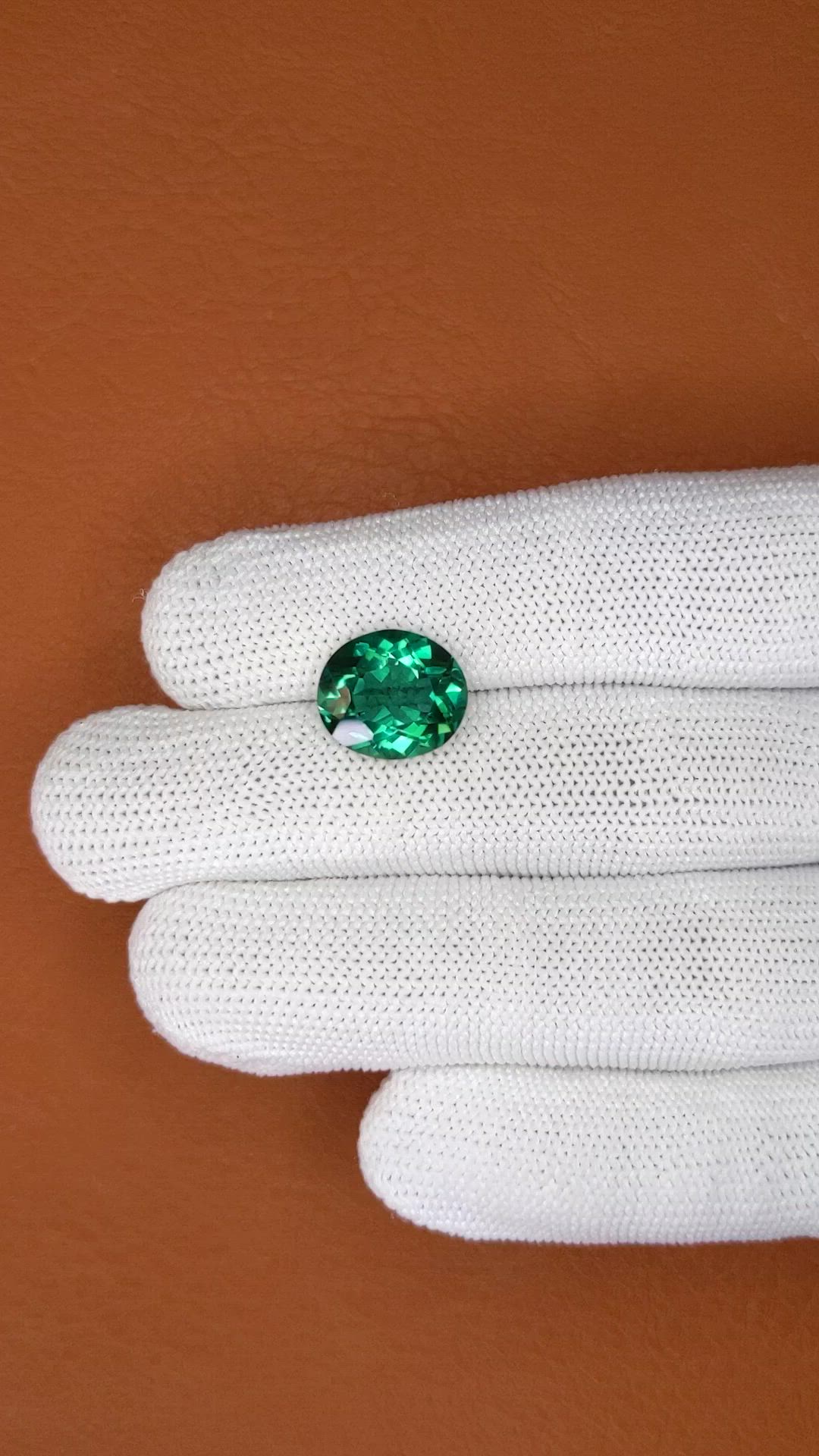 5.30 Ct. Bluish Green Prasiolite from Brazil Size Video