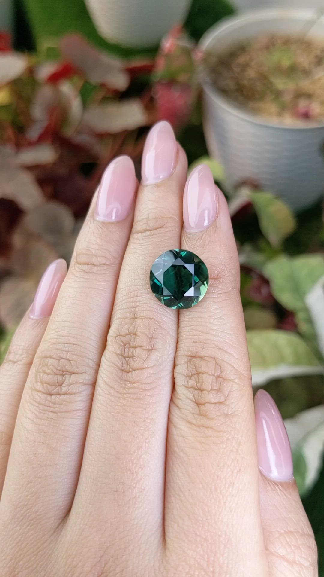 6.38 Ct. Bluish Green Prasiolite from Brazil Size Video