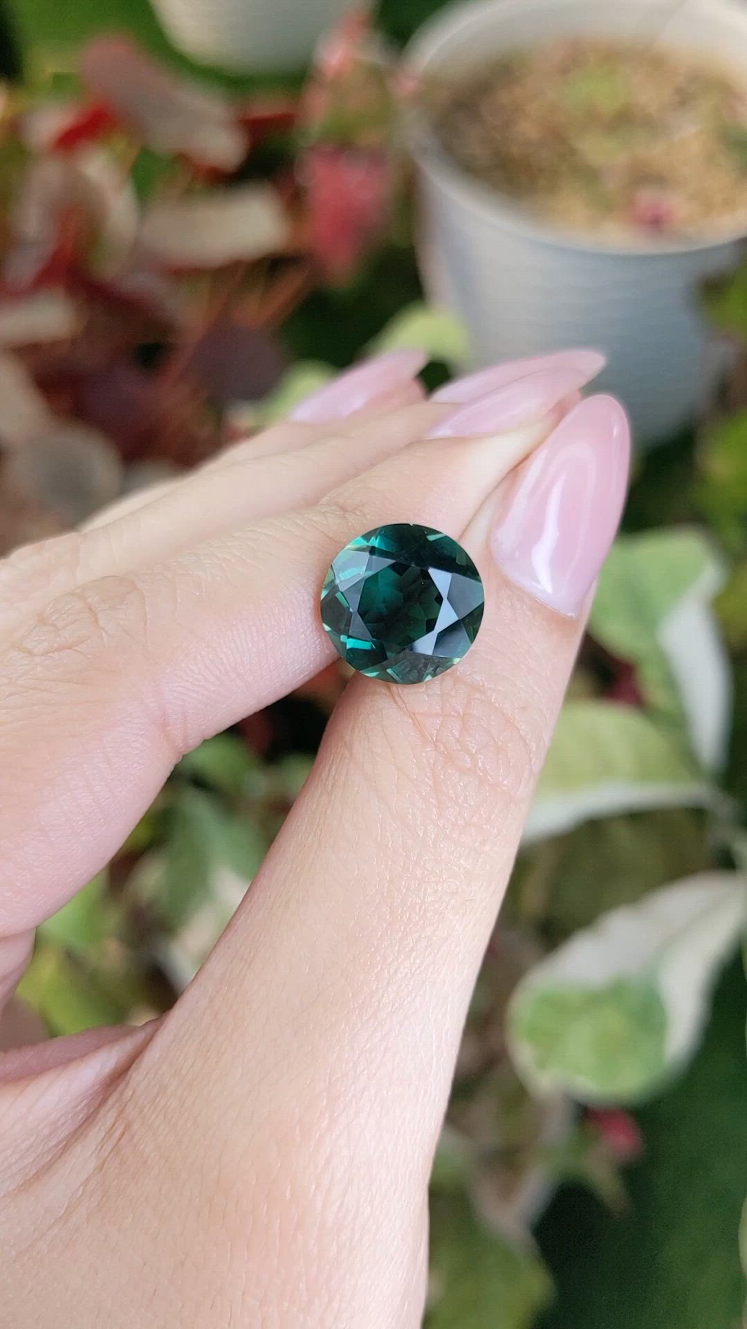 6.38 Ct. Bluish Green Prasiolite from Brazil Size Video