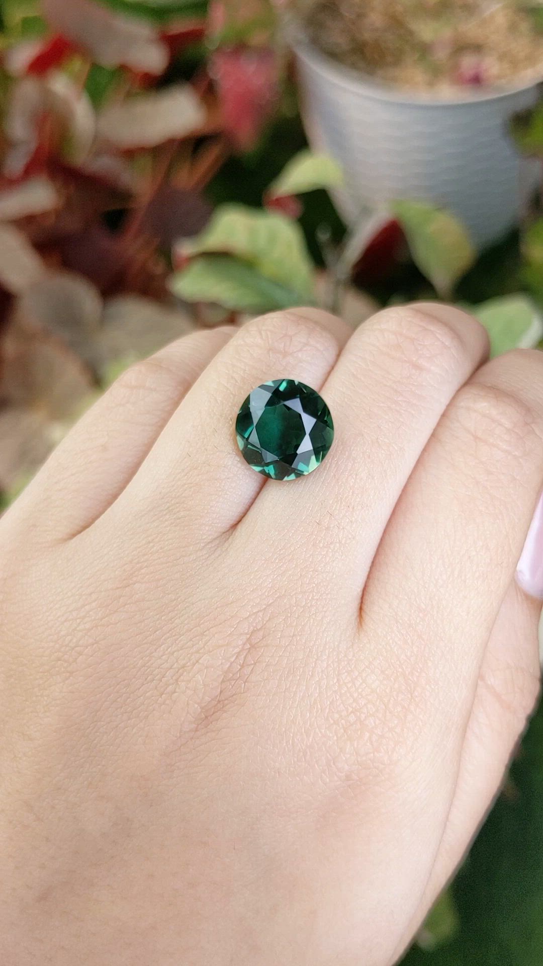 6.38 Ct. Bluish Green Prasiolite from Brazil Size Video