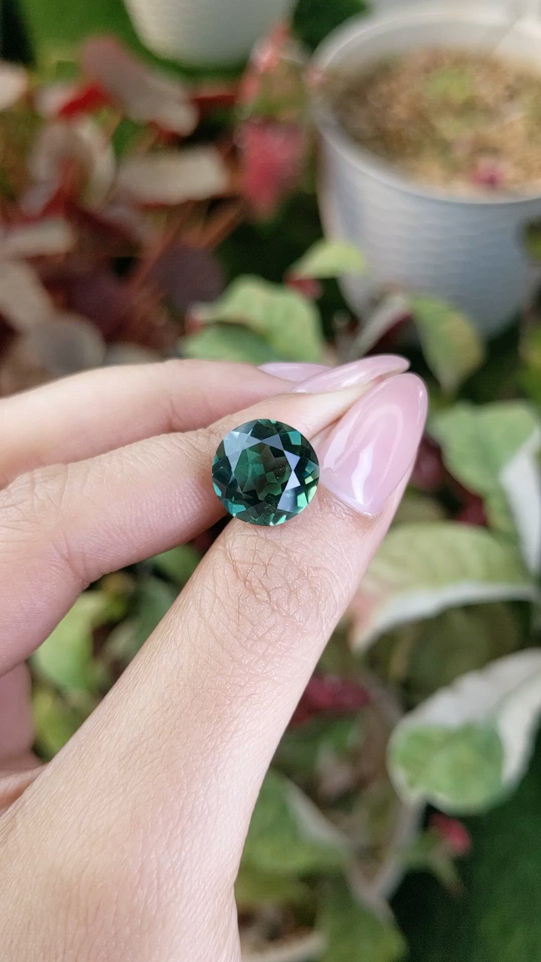 6.19 Ct. Bluish Green Prasiolite from Brazil Size Video