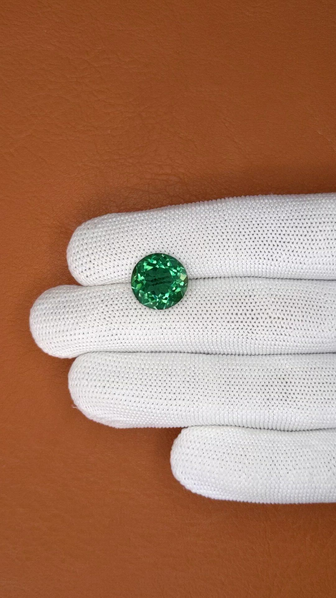 6.19 Ct. Bluish Green Prasiolite from Brazil Size Video