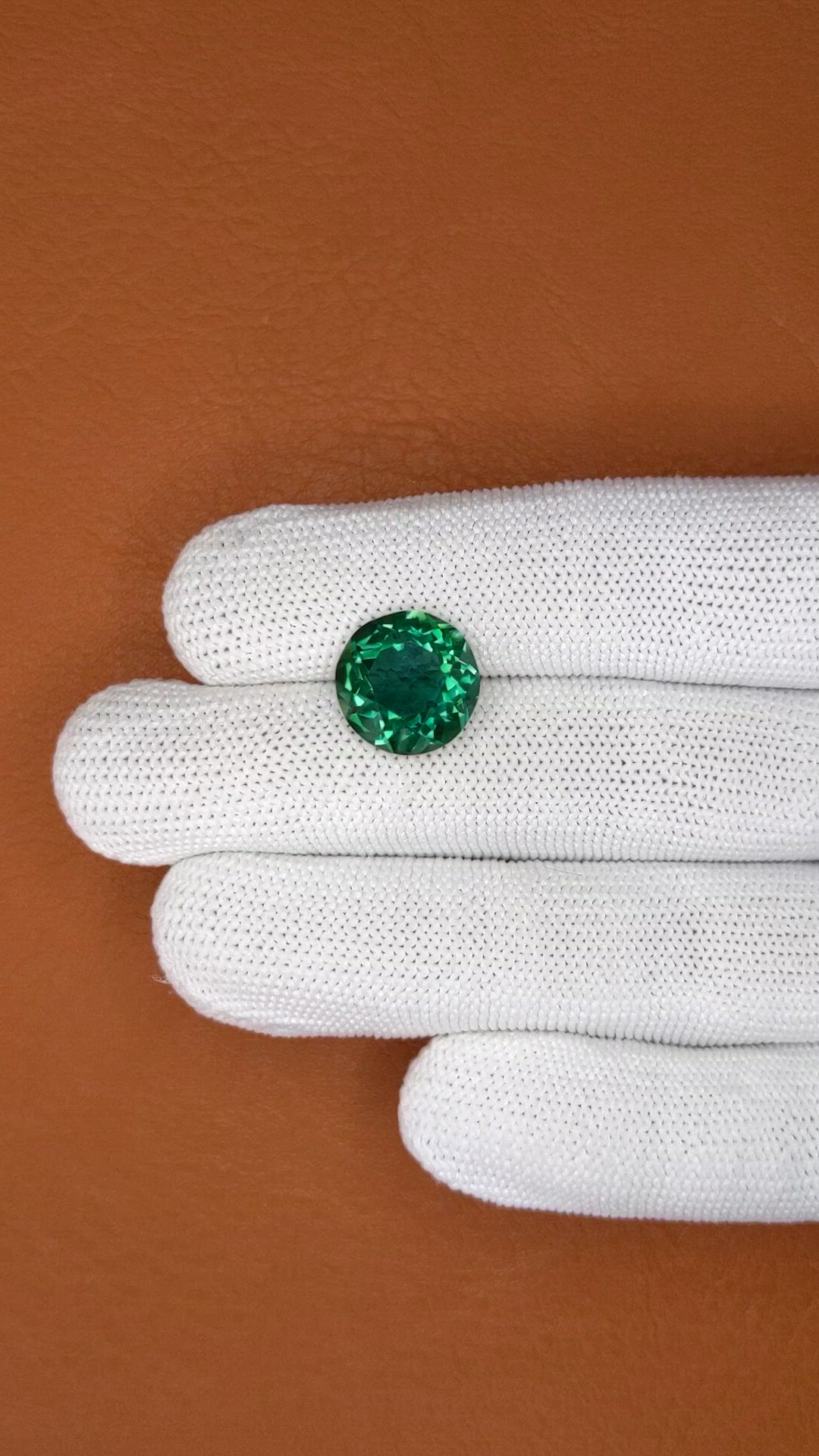 6.77 Ct. Bluish Green Prasiolite from Brazil Size Video