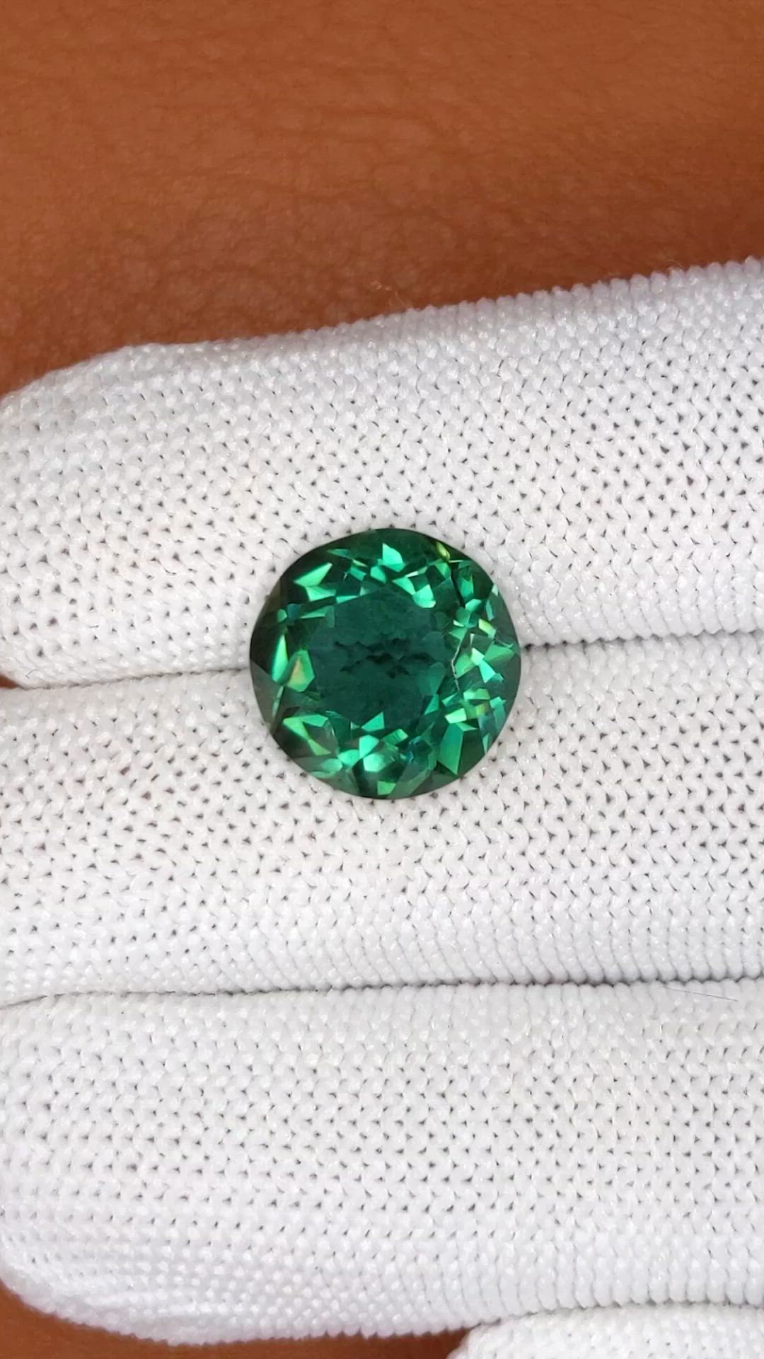 6.77 Ct. Bluish Green Prasiolite from Brazil Size Video
