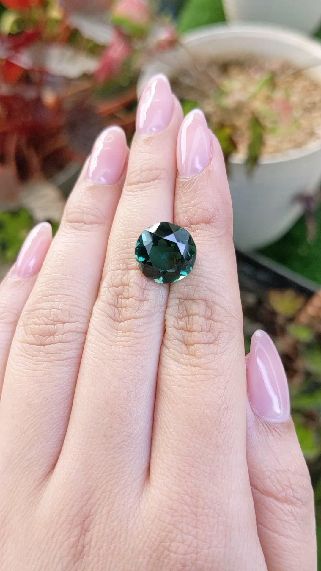 6.77 Ct. Bluish Green Prasiolite from Brazil Size Video