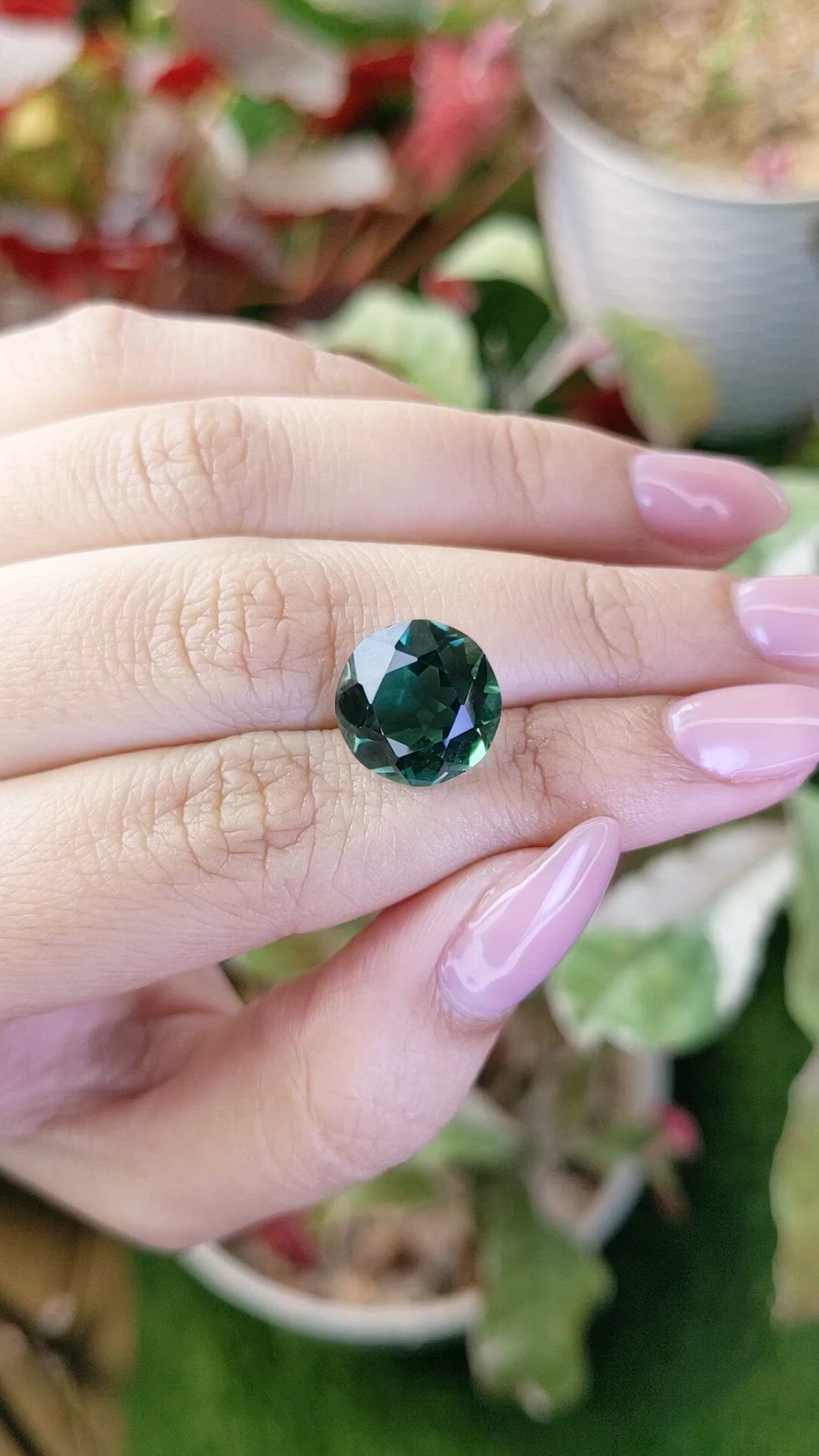 6.77 Ct. Bluish Green Prasiolite from Brazil Size Video