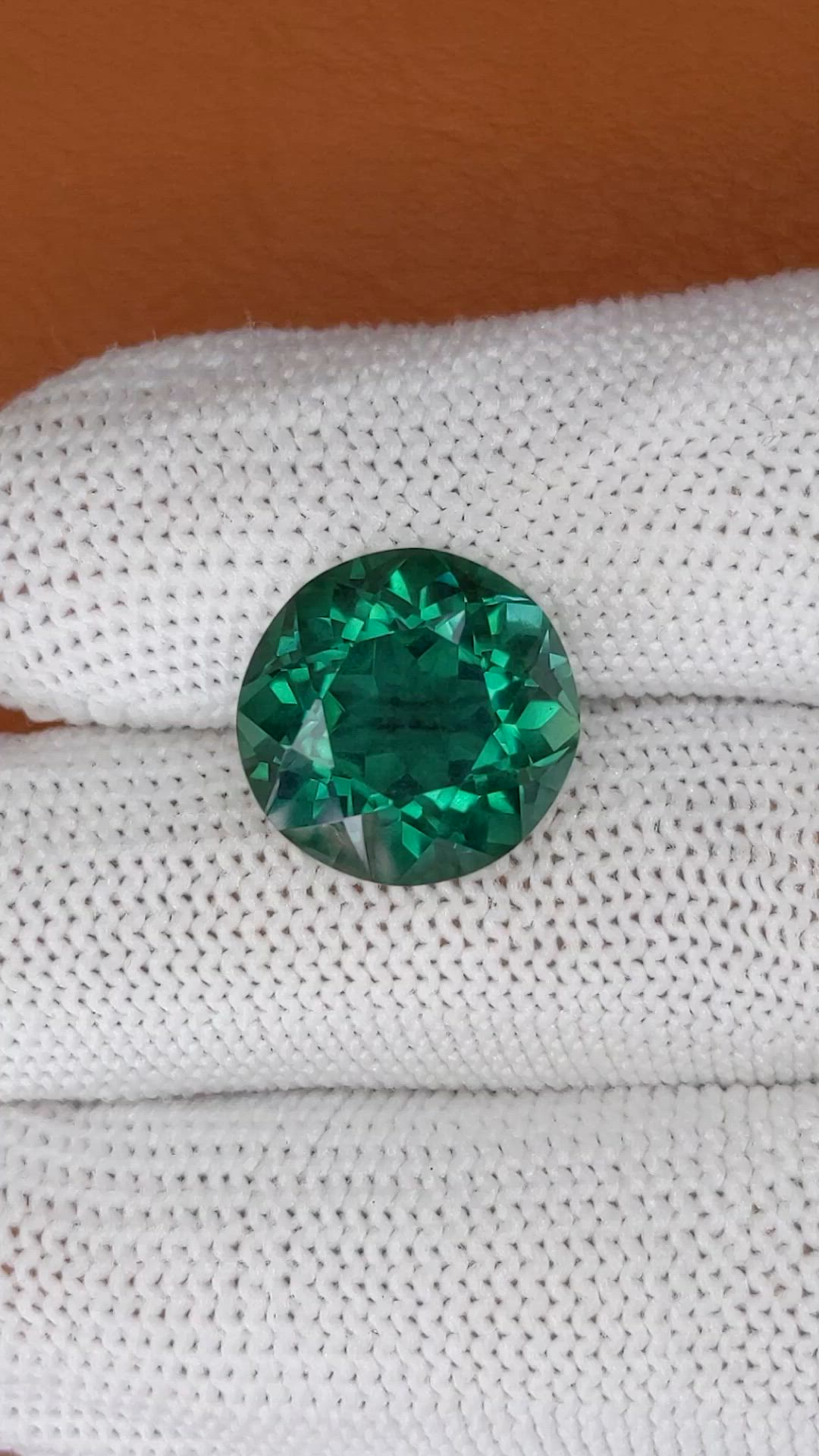 9.32 Ct. Bluish Green Prasiolite from Brazil Size Video