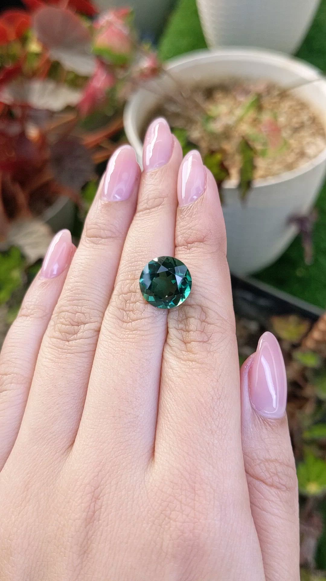 6.71 Ct. Bluish Green Prasiolite from Brazil Size Video