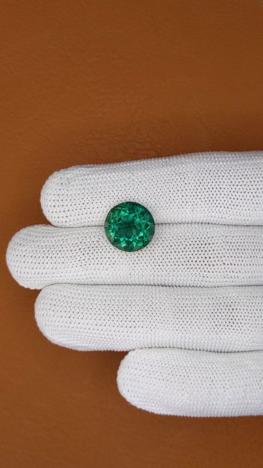 6.71 Ct. Bluish Green Prasiolite from Brazil Size Video
