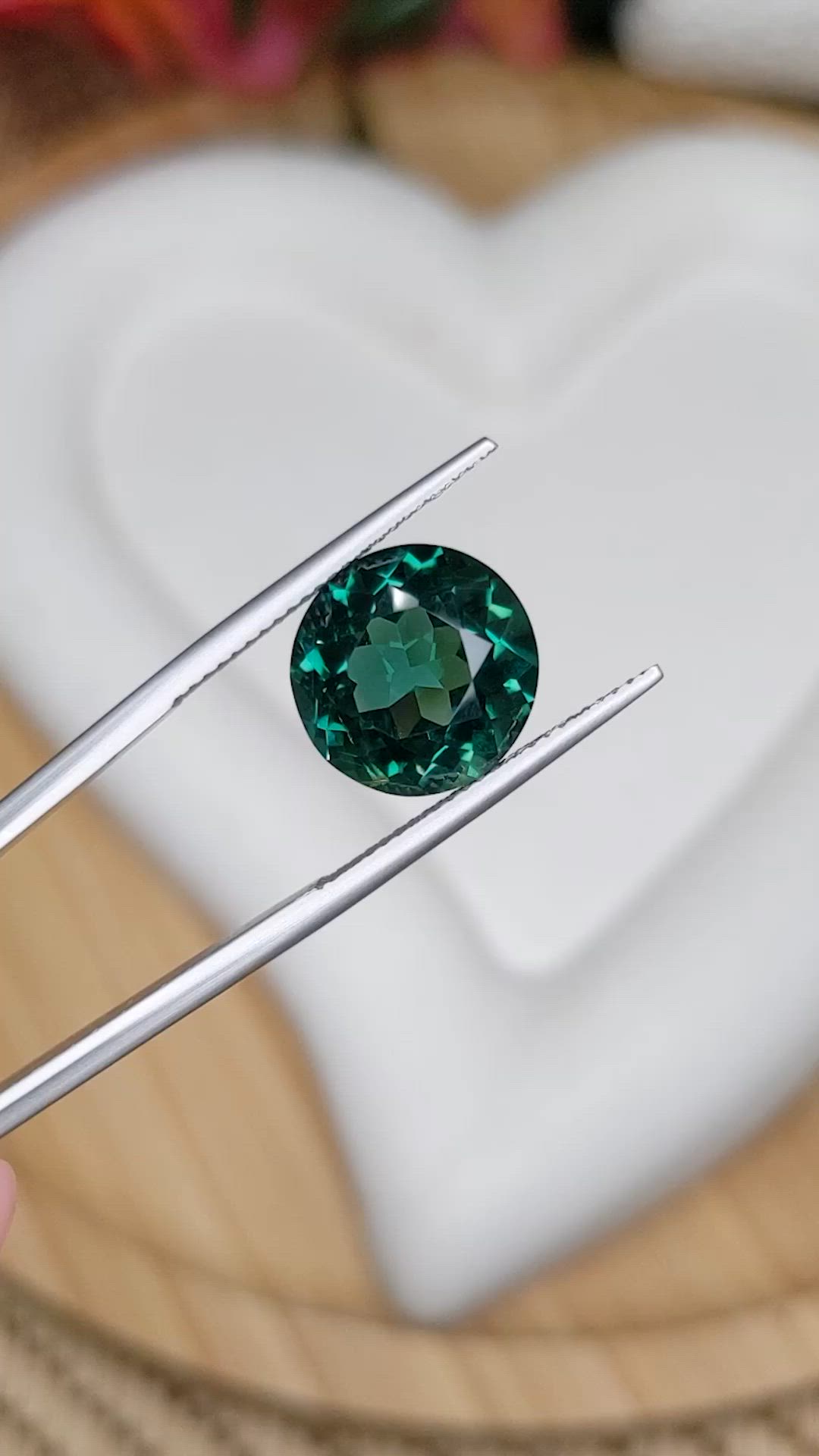 6.71 Ct. Bluish Green Prasiolite from Brazil Size Video