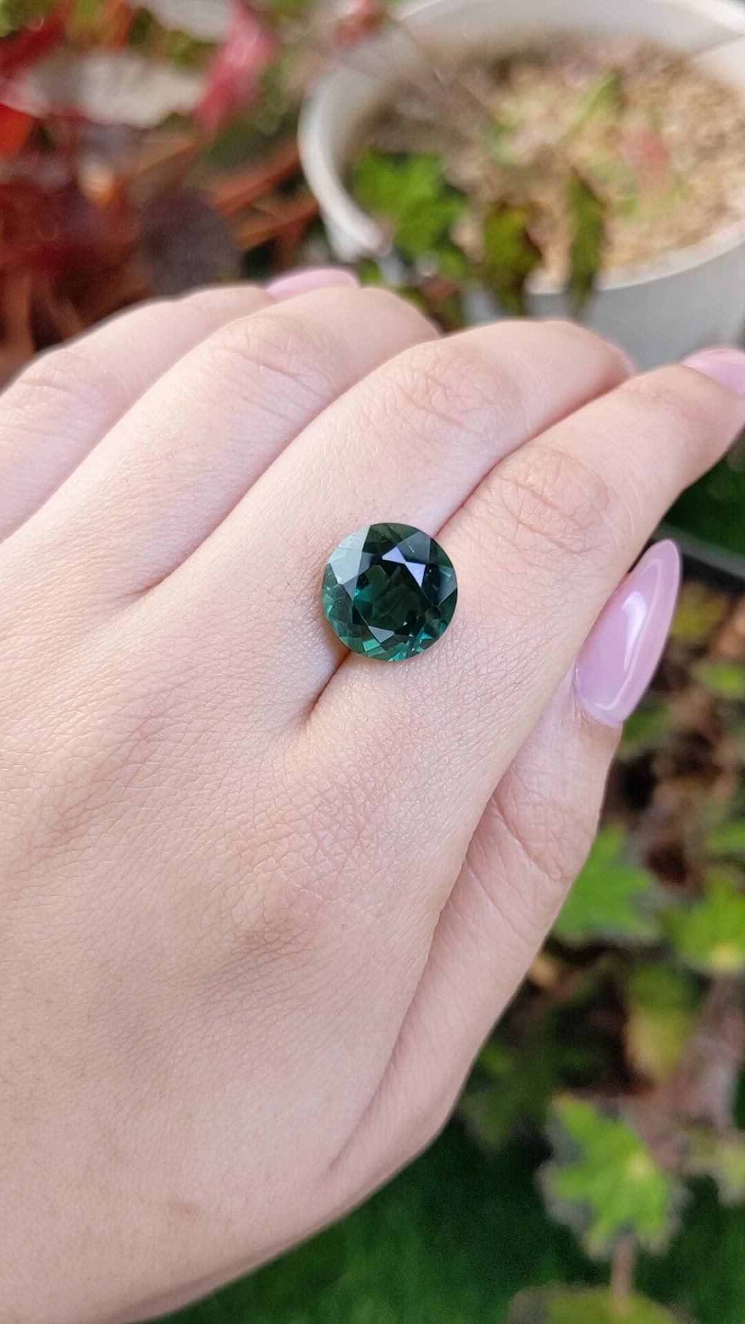 6.71 Ct. Bluish Green Prasiolite from Brazil Size Video