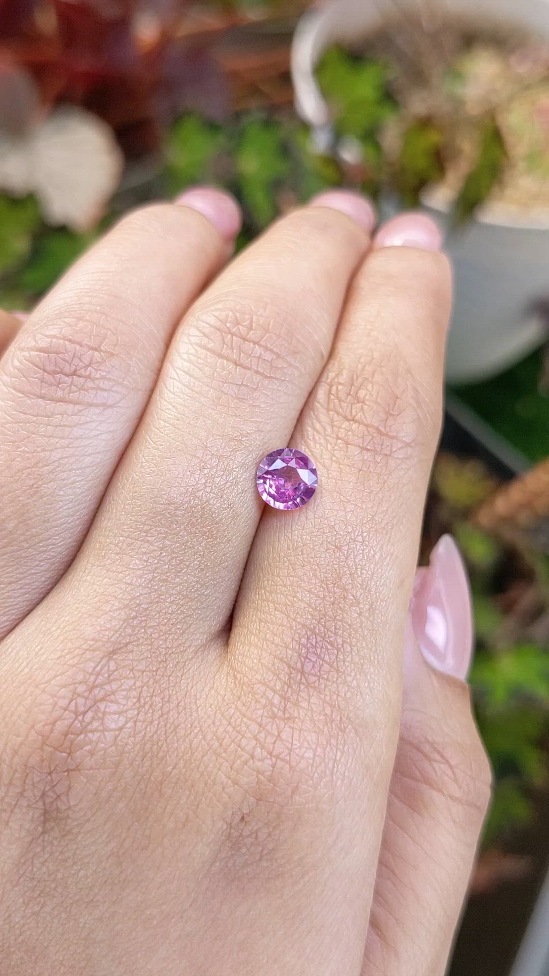 1.04 Ct. Pinkish Purple Spinel from Ceylon (Sri Lanka) Size Video