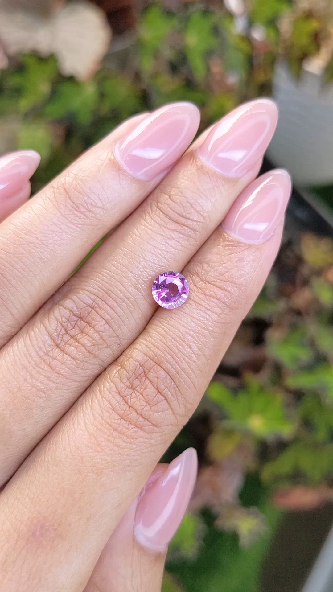 1.04 Ct. Pinkish Purple Spinel from Ceylon (Sri Lanka) Size Video