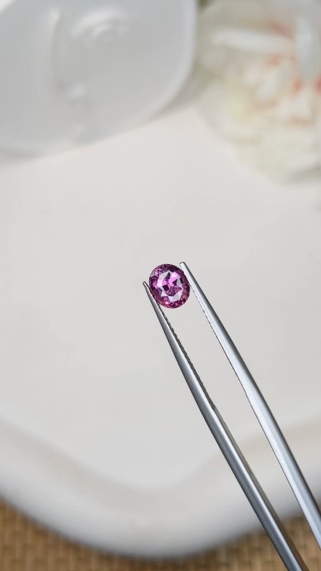 1.03 Ct. Pinkish Purple Spinel from Ceylon (Sri Lanka) Size Video