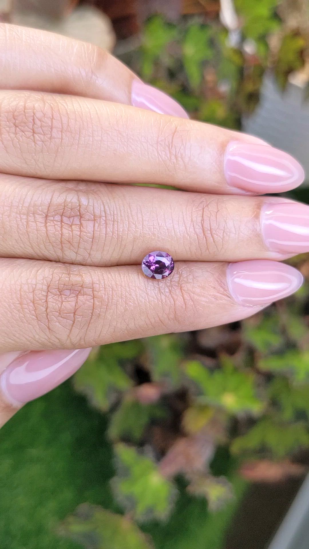 1.03 Ct. Pinkish Purple Spinel from Ceylon (Sri Lanka) Size Video