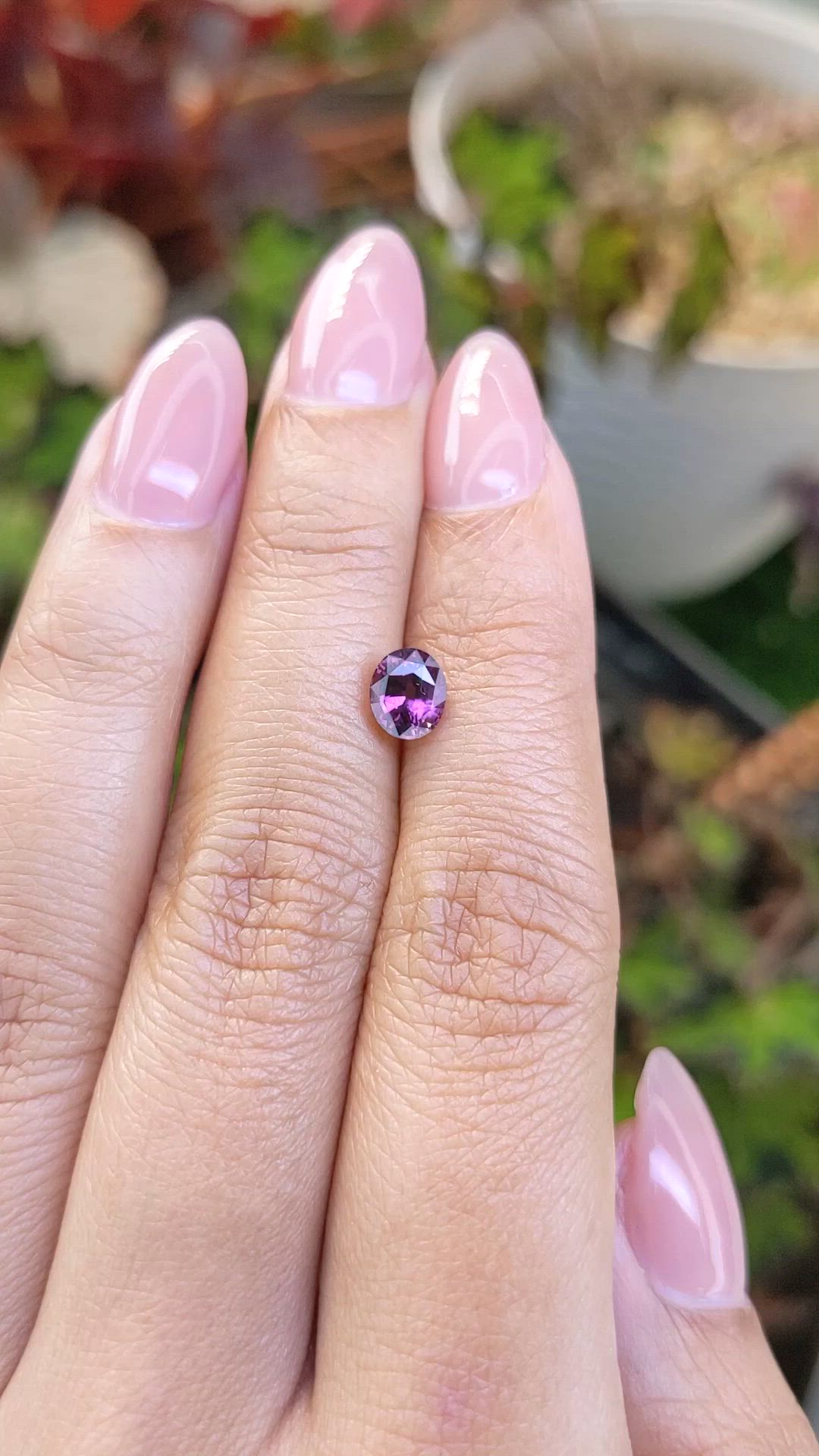 1.03 Ct. Pinkish Purple Spinel from Ceylon (Sri Lanka) Size Video