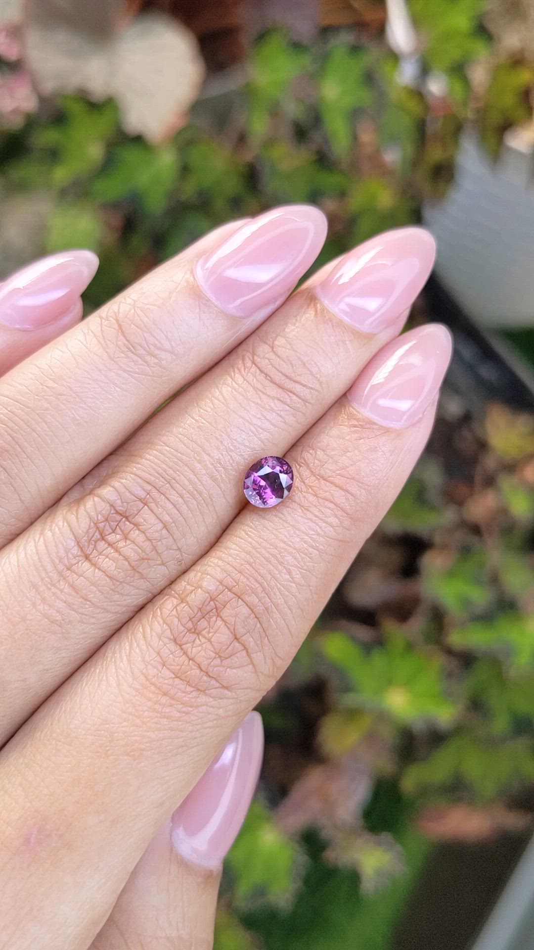 1.03 Ct. Pinkish Purple Spinel from Ceylon (Sri Lanka) Size Video