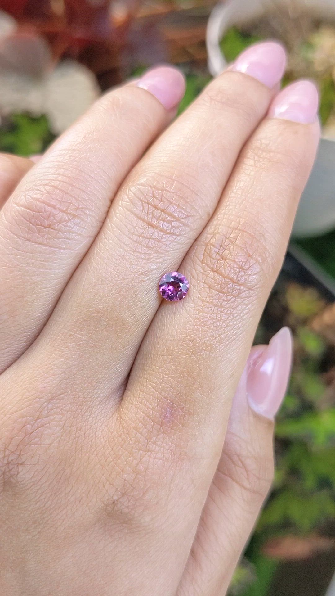 0.60 Ct. Pinkish Purple Spinel from Ceylon (Sri Lanka) Size Video
