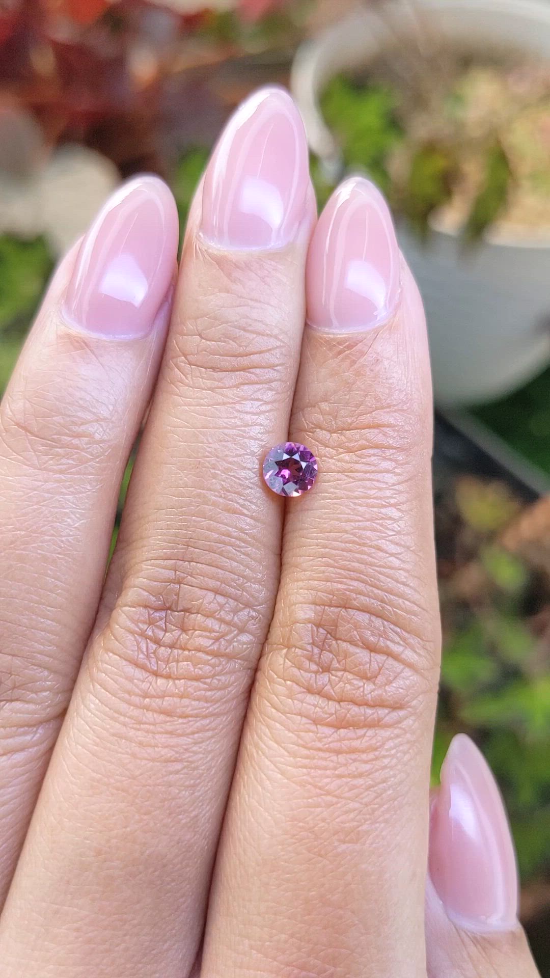 0.60 Ct. Pinkish Purple Spinel from Ceylon (Sri Lanka) Size Video