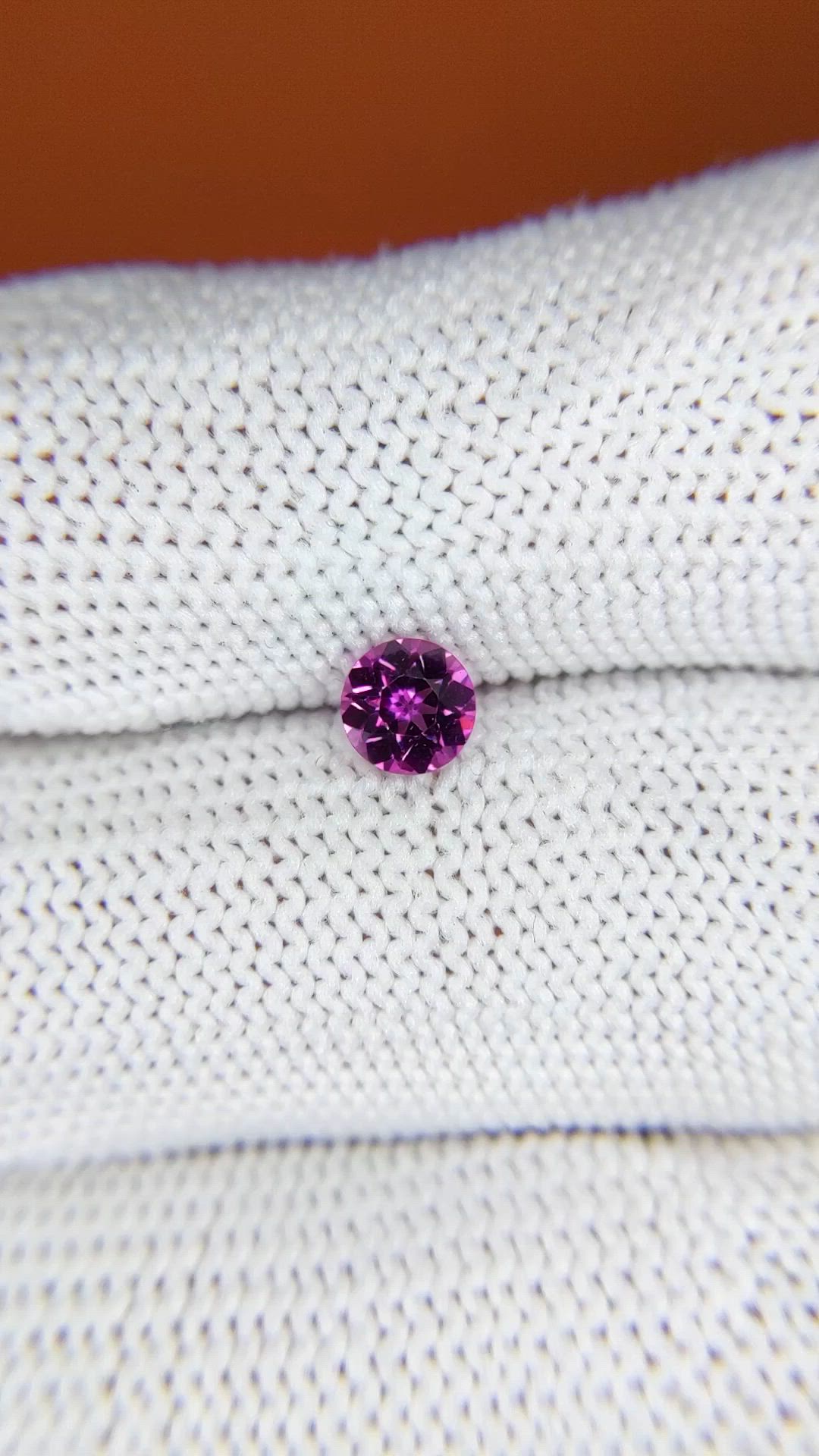 0.60 Ct. Pinkish Purple Spinel from Ceylon (Sri Lanka) Size Video