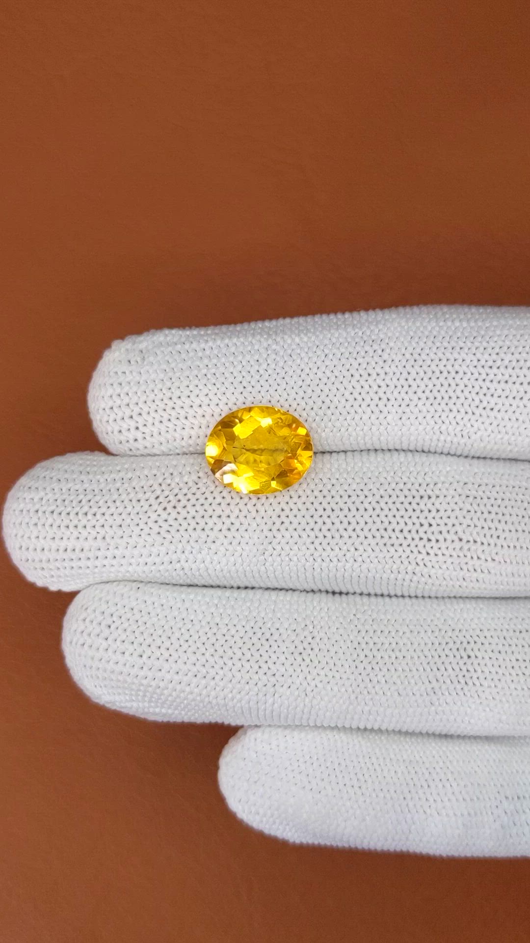 4.66 Ct. Yellow Citrine from Brazil Size Video