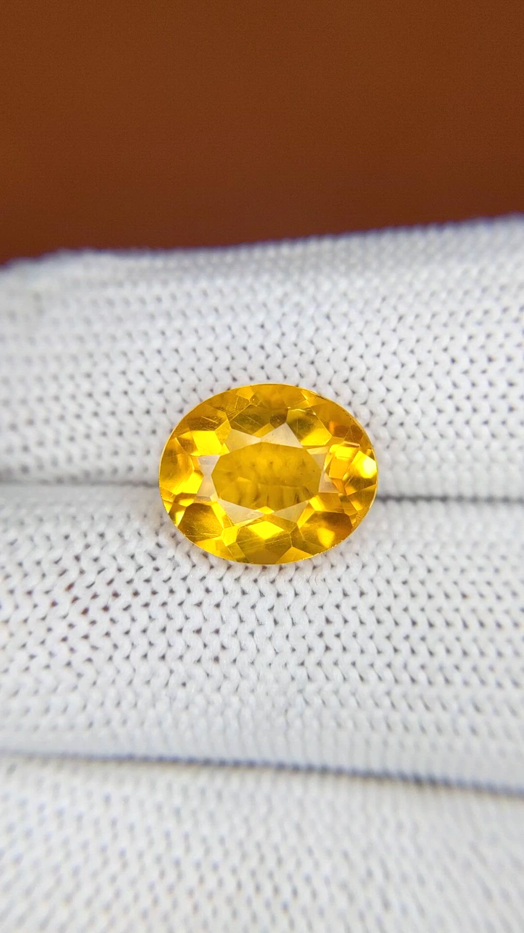 4.66 Ct. Yellow Citrine from Brazil Size Video