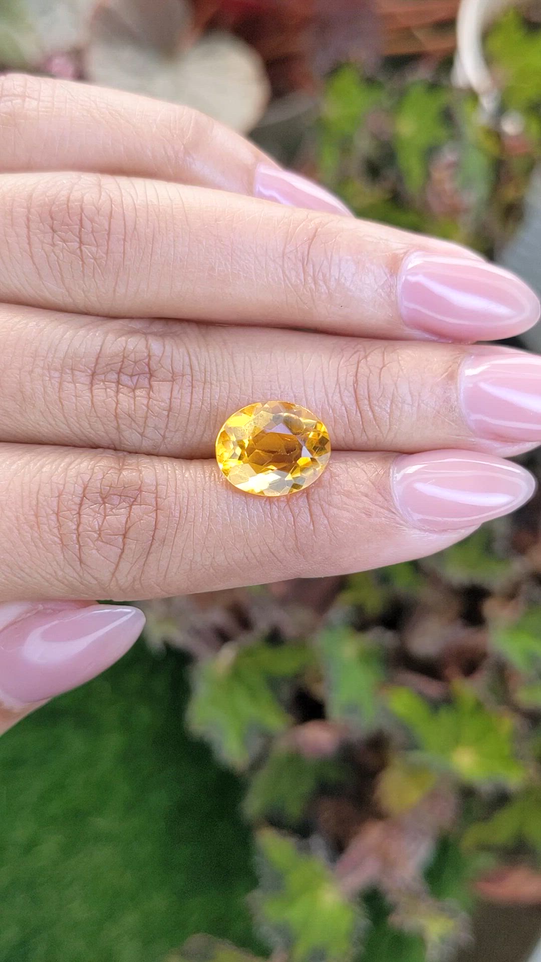 4.66 Ct. Yellow Citrine from Brazil Size Video