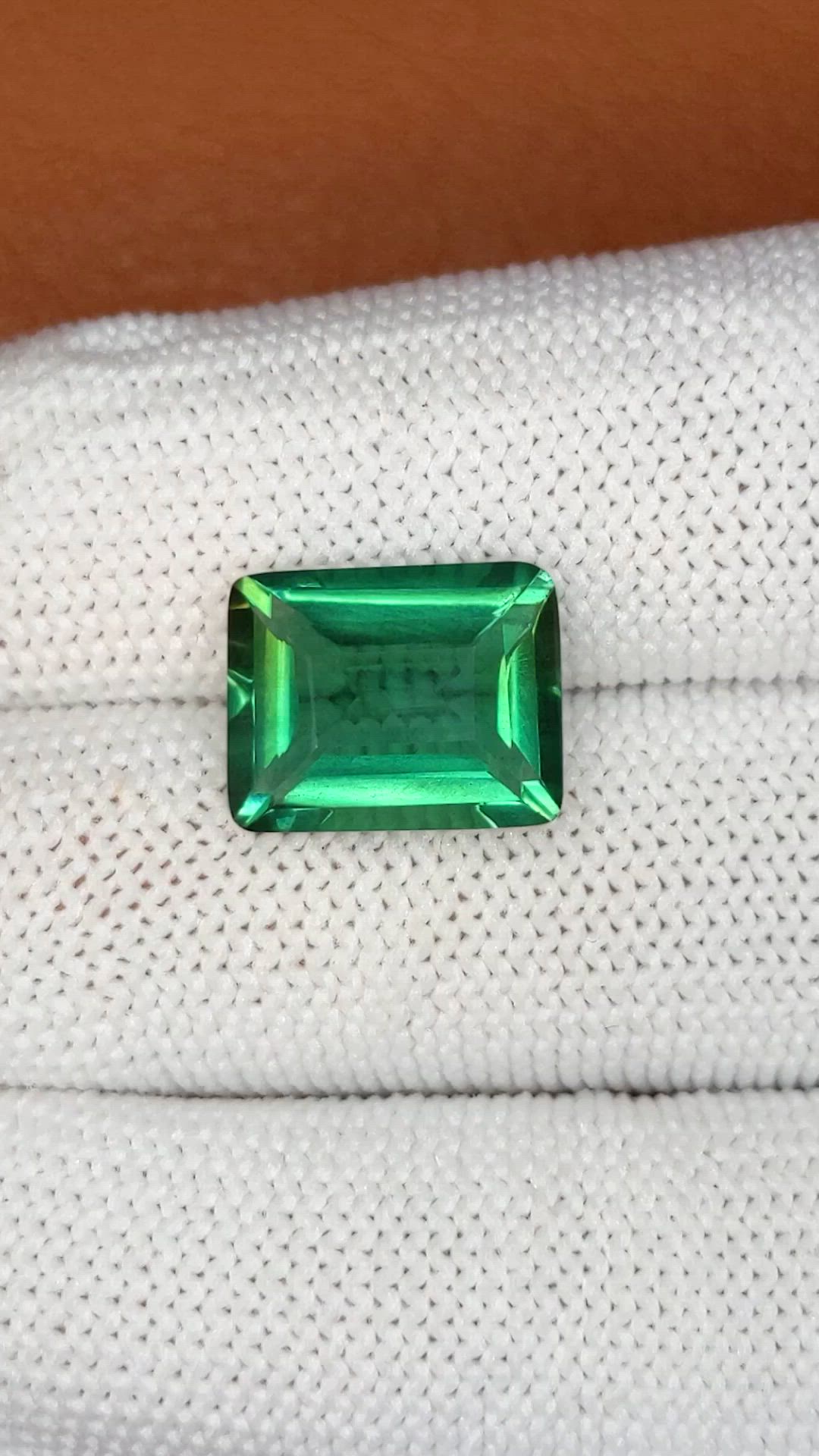 6.06 Ct. Bluish Green Prasiolite from Brazil Size Video