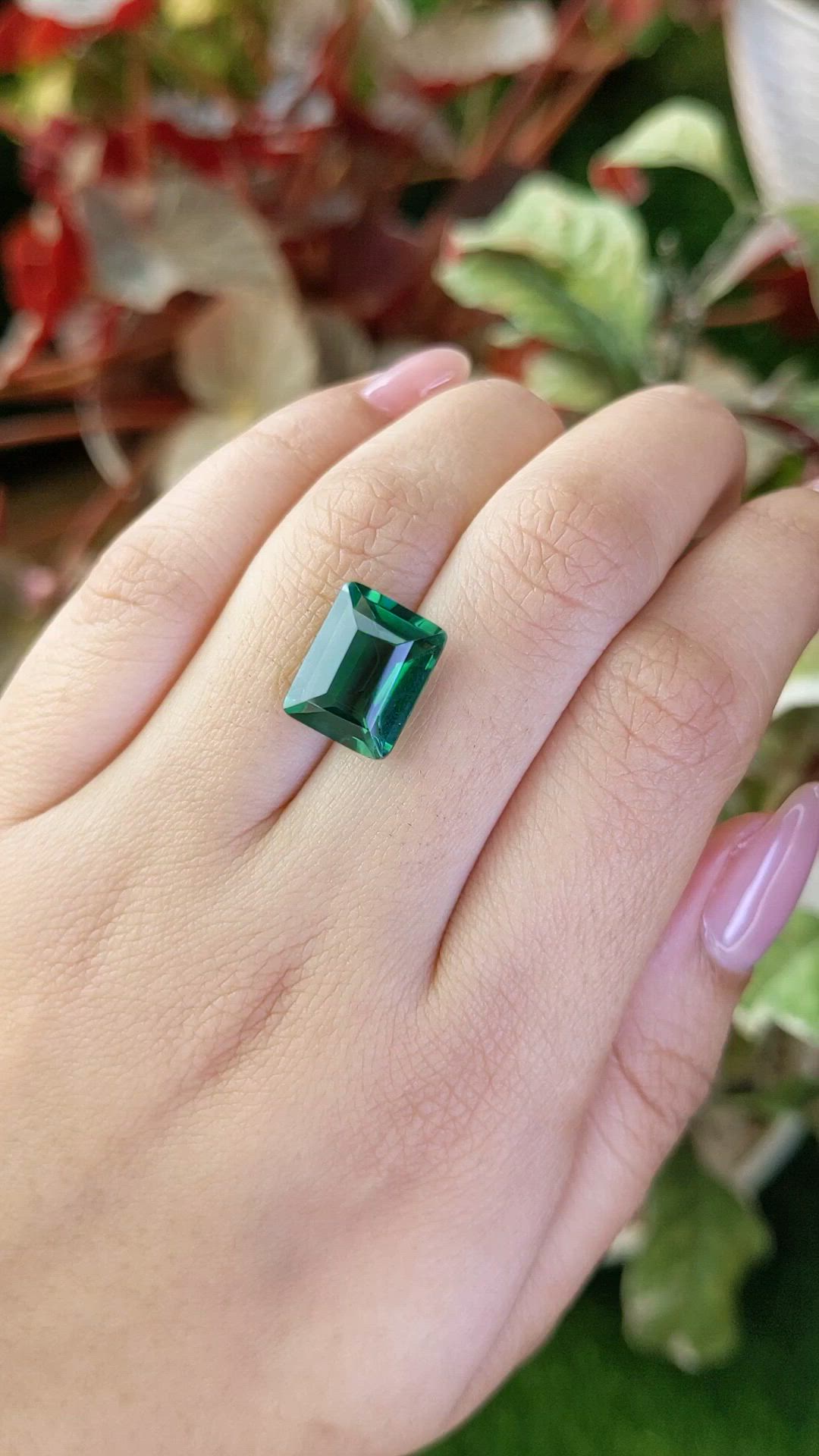 6.06 Ct. Bluish Green Prasiolite from Brazil Size Video