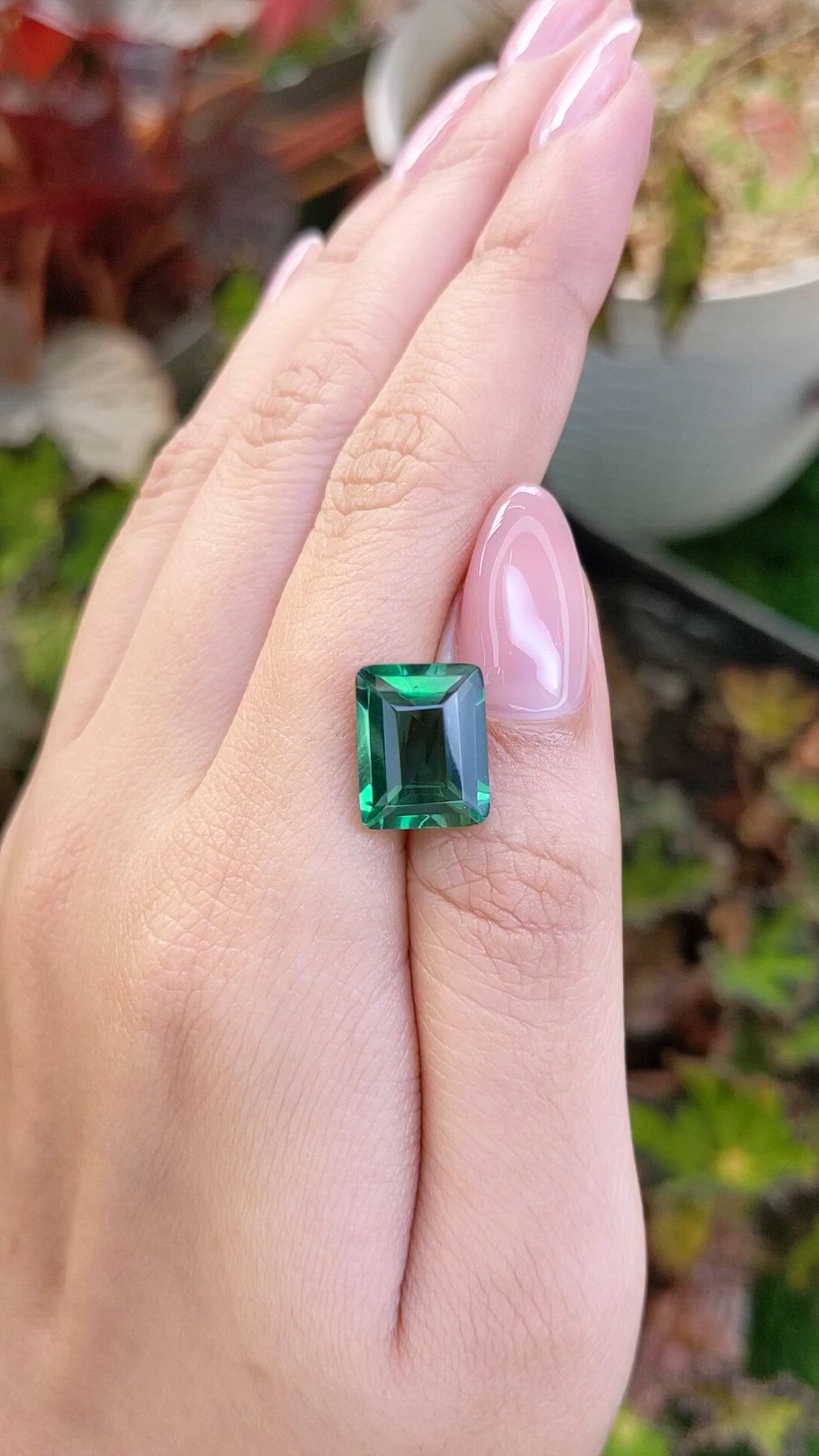 6.06 Ct. Bluish Green Prasiolite from Brazil Size Video