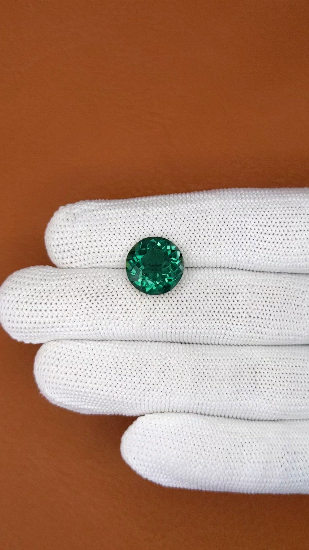 6.65 Ct. Bluish Green Prasiolite from Brazil Size Video