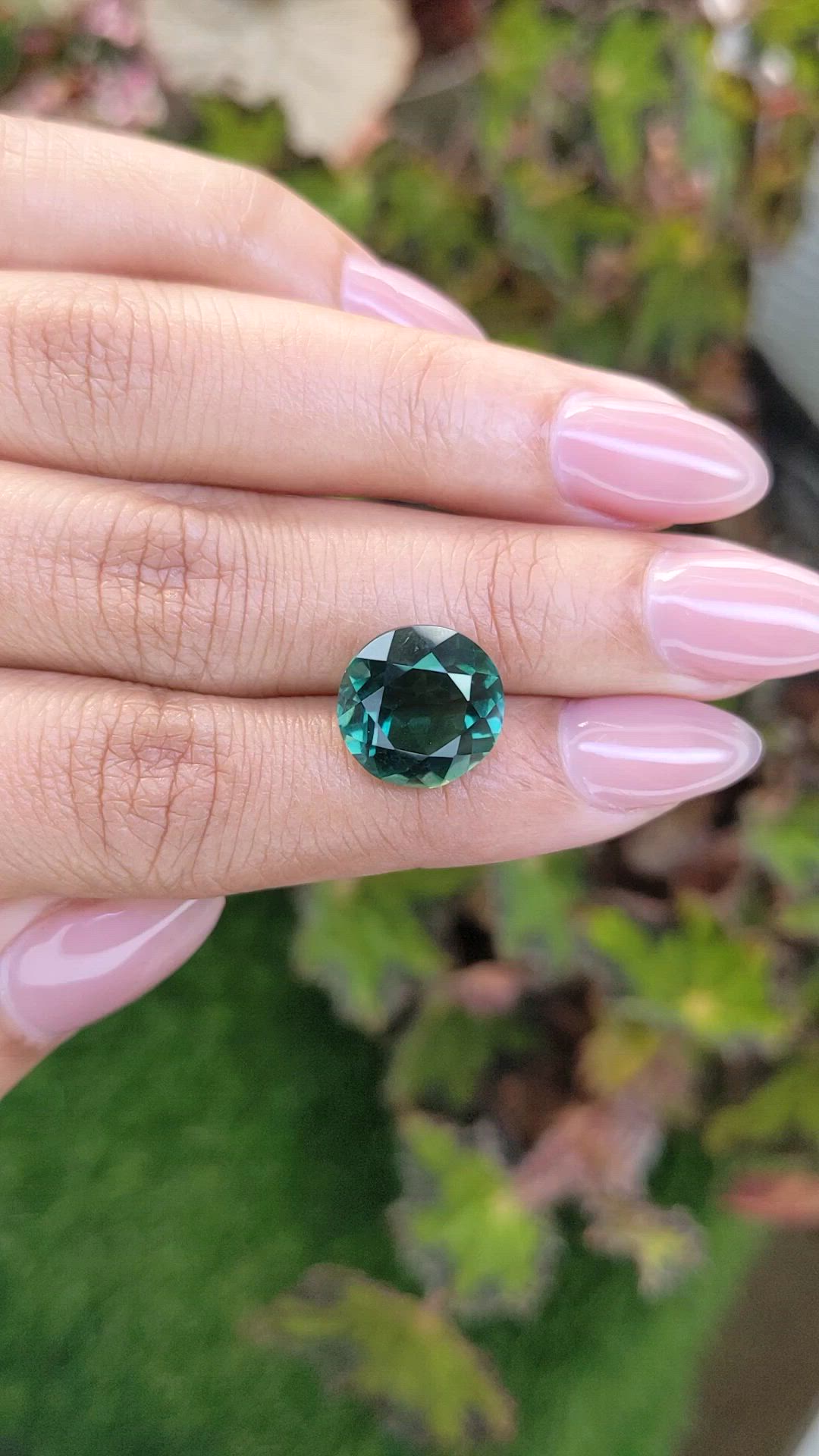 6.65 Ct. Bluish Green Prasiolite from Brazil Size Video