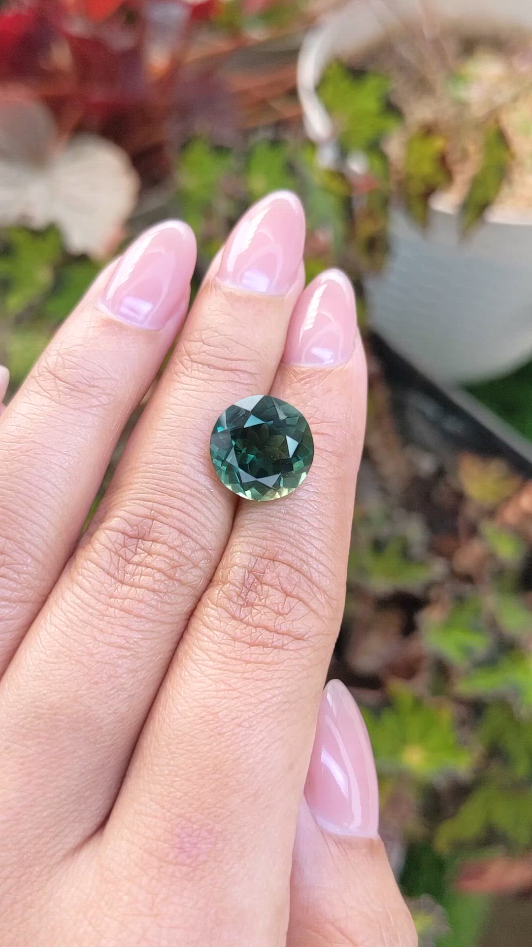 6.65 Ct. Bluish Green Prasiolite from Brazil Size Video