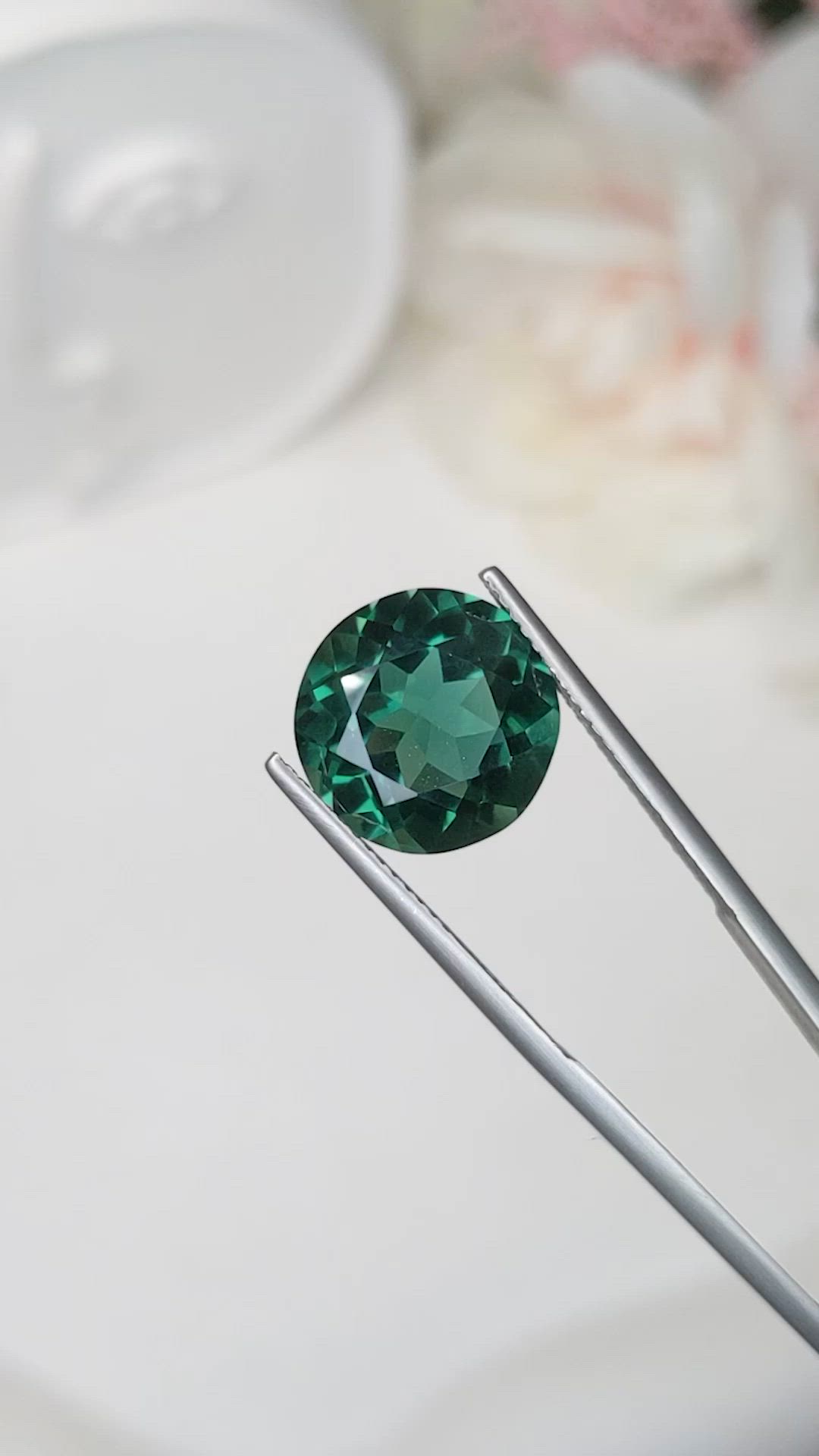 6.65 Ct. Bluish Green Prasiolite from Brazil Size Video