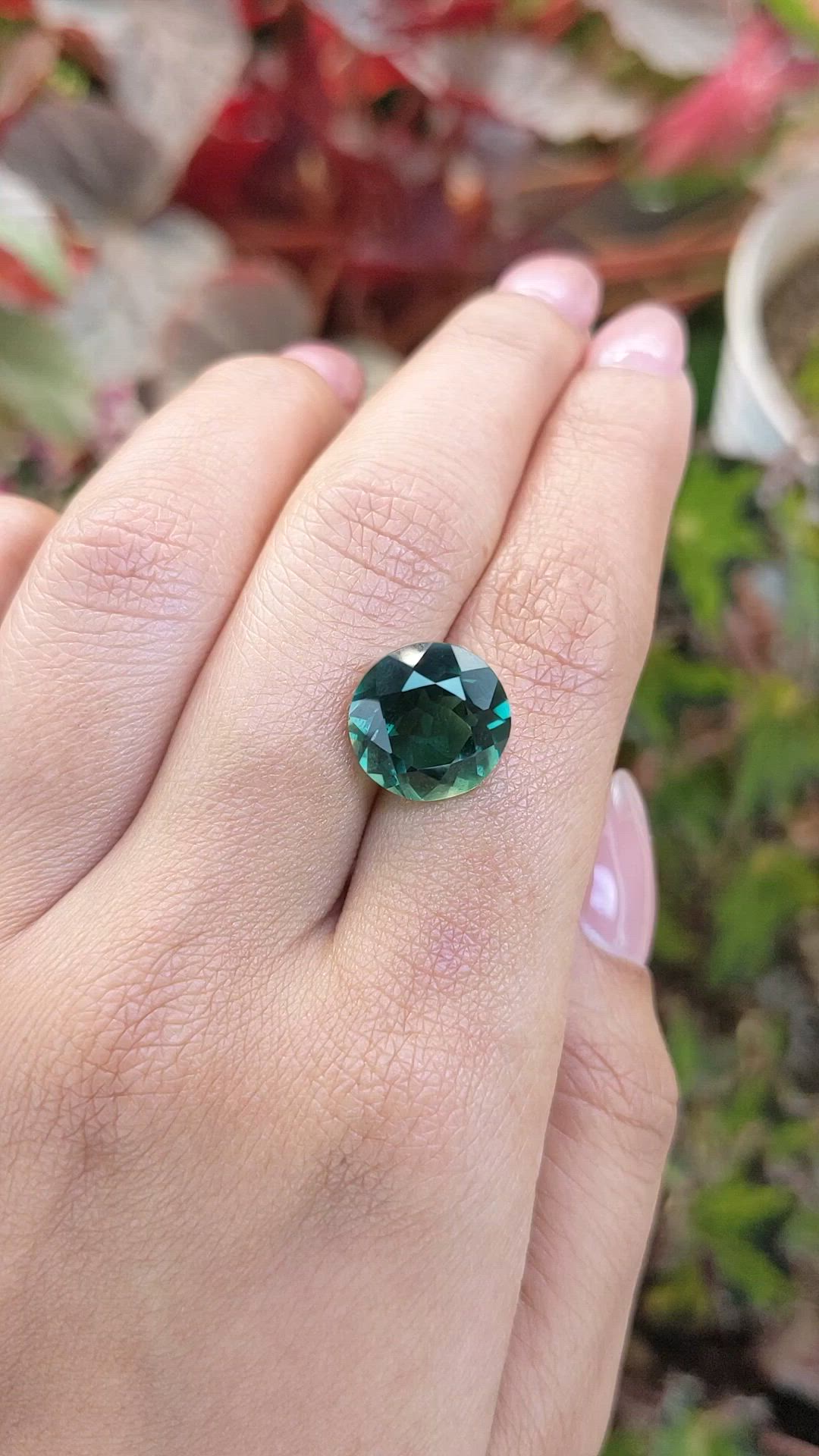6.65 Ct. Bluish Green Prasiolite from Brazil Size Video